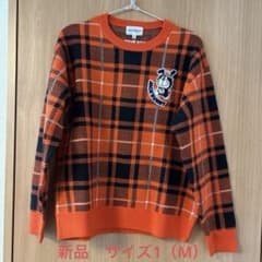 Jack Bunny!! チェック柄セーター レディース サイズ1（M） 新品 Jack Bunny!! チェック柄セーター レディース サイズ1（M） 新品