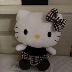 ハローキティ ぬいぐるみ チェック柄リボンのサムネイル