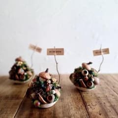 魔女の棲む森 木の実のクリスマスツリー ドライフラワー リース ⑤