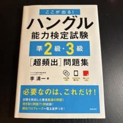 ここが出る! ハングル能力検定試験 準2級・3級 超頻出問題集のサムネイル