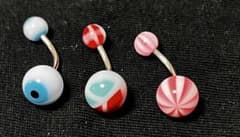 ボディピアス バナナバーベル 3本セットのサムネイル