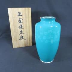 花入 七宝焼 花瓶 花器 翡翠 条野締太郎 木箱 共箱 花入 七宝焼 花瓶 花器 翡翠 条野締太郎 木箱 共箱 - メルカリ