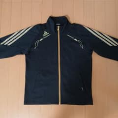 adidas CLIMALITE ジャージ ジャケット ブラックのサムネイル