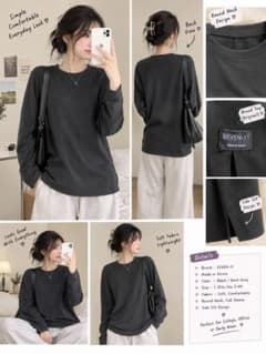 SEVEN-11 長袖 カットソー ブラック Sのサムネイル