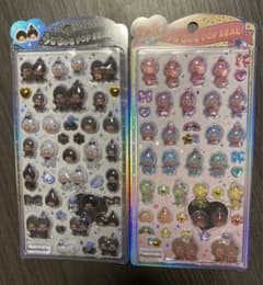 正規品うるちゅるポップシールモンチッチ モノクロ＆カラフルのサムネイル