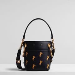 Chloe クロエ ROY ロイ ミニバケットバッグ リトルホース ネイビー