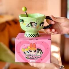 파워 퍼프 걸스 머그컵 숟가락 포함