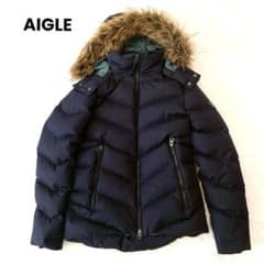 エイグル　AIGLE ダウンジャケット 36 ネイビーのサムネイル