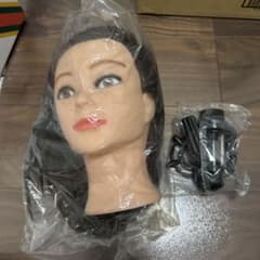 美容師用トレーニングヘッドマネキン人形 60cm ロングヘアマネキンヘッドのサムネイル