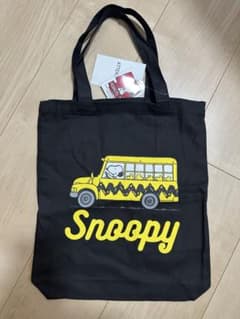スヌーピー トートバッグ Mサイズ 黒のサムネイル