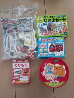 知育玩具セット 絵合わせカード　トミカパズル　のりものカード　 まとめ売りのサムネイル