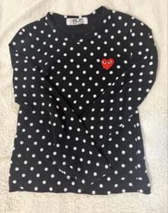 COMME des GARCONS ブラックドット柄長袖Tシャツ SロンT - メルカリ