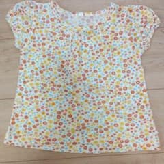 95cm (90～100cm) 子供 ベビー 女の子 花柄 半袖 Tシャツ 夏服のサムネイル
