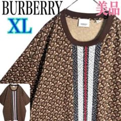 現行/XL/美品☆BURBERRY TB 総柄 ストライプ Tシャツ 1865A - メルカリ