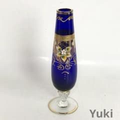Venicemuranoglass ヴェネチアングラス ガラス 花瓶 ブルー - メルカリ