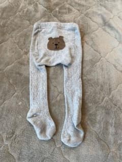GAP ベビータイツ グレー クマの顔刺繍のサムネイル