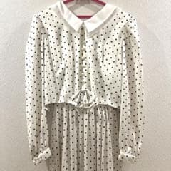 レトロ　ドット　ワンピース　昭和アイドルのサムネイル