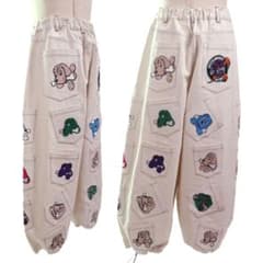 GALFY×Meets Abswerメニーポケットデニムパンツ 中型犬 ホワイト