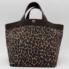 【極美品】エルベシャプリエ 707F ナイロン舟型トート Mパンサー レオパード 極美品】エルベシャプリエ 707F ナイロン舟型トート Mパンサー