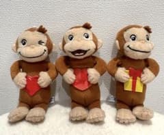 おさるのジョージ ミニぬいぐるみ3点セットのサムネイル
