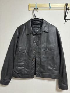 ZARA ブラック 合皮ジャケット Mのサムネイル