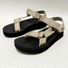 Teva　テバ　レディース　厚底サンダル　マジックテープ　22cm　ブラック