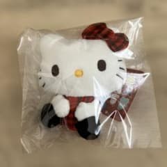 ハローキティ ぬいぐるみ マスコット チェック柄のサムネイル