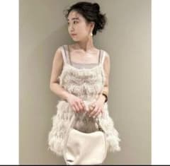 LILY BLOWN リリーブラウン　ミックスフリンジニットキャミトップスのサムネイル