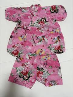 ピンク 花柄 浴衣セット 100cmのサムネイル