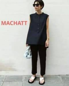 マチャット machatt スリーブレスシャツ ノースリーブブラウス - メルカリ