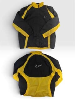 old nikeナイロンジャケット black×yellow XL 白タグのサムネイル
