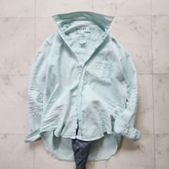 フランク&アイリーン 長袖シャツ ダメージ加工 EILEEN グリーン