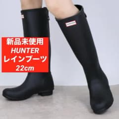 新品未使用 HUNTER レインブーツ ラバーブーツ 長靴 黒 22 uk3 - メルカリ