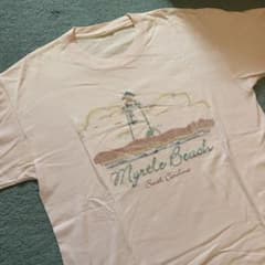 Myrtle Beach 古着Tシャツ 薄ピンク　南カロライナのサムネイル