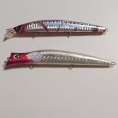 ショアラインシャイナーR50SSR/シーケンシャルミノー使用品2本セットのサムネイル