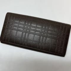【Ⅿ男様専用】バーバリー 長財布 エンボスチェック  ブラウンのサムネイル