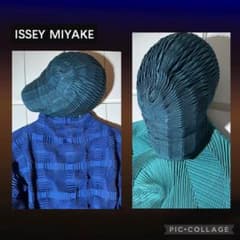 イッセイミヤケ スチーム帽子 issey miyake 小物 サンプルタグ - メルカリ