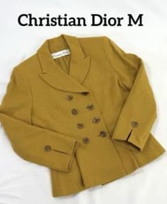 美品　Christian Dior ダブルブレスト　ジャケット コート　黄　Mのサムネイル