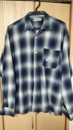 美品！CAHLUMN カウラム　オンブレチェックシャツ　Mサイズ　長袖シャツのサムネイル