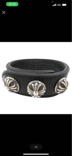 Chrome Hearts レザーブレスレット クロスボールのサムネイル