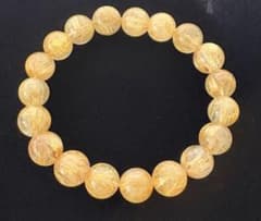 ゴールドルチルクォーツ ブレスレット 天然石 金針 透明感 購入12万円のサムネイル
