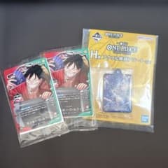 ワンピース カードゲーム 1番くじ　モンキー・D・ルフィプロモカード2枚＆H賞のサムネイル