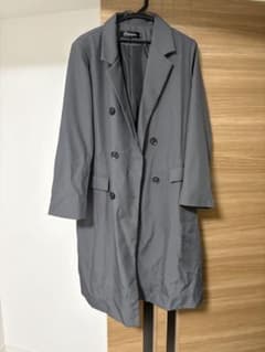 りん様専用　グレー ロングコート Lサイズのサムネイル