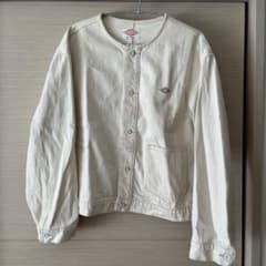 Danton 白デニムジャケット レディース ノンカラー 36 Danton 白デニムジャケット レディース ノンカラー 36 - メルカリ