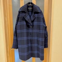 極美品♡WEEKEND マックスマーラ　チェック　ネイビー　ブルー　ウールコート m51521932071_1.jpg?1759540581