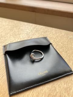 【美品】CELINE ノットリング　シルバー　指輪　ケース付き　サイズ50のサムネイル