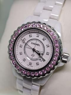 CHANEL シャネル J12 33mm ピンクサファイア/12Pダイヤ 腕時計 - メルカリ