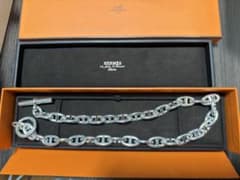 HERMES エルメス シェーヌダンクル GM 32コマ ネックレス - メルカリ