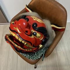 お正月前SALE】獅子舞 獅子頭 石岡 木彫 置物 古美術 神楽 木製 木彫