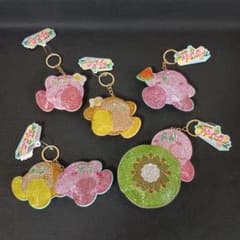 【ラウンドワン限定品】星のカービィ　ラインストーンマスコット　5個セット